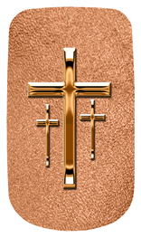 DAROYAL-517-CP-SH-CP Copper 3 Crosses Shimmer Copper
